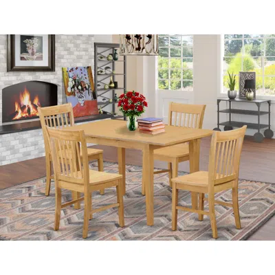 East West Furniture 5 Pc Dinette Set - Dining Tables For Small Spaces And 4 Chairs For Dining Room