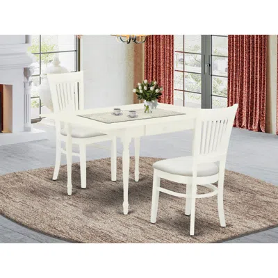 East West Furniture Dining Table- Dining Chairs, Mzva3-lwh-c