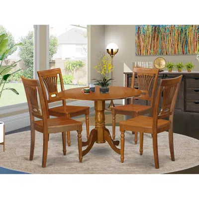 East West Furniture 5 Pc Kitchen Nook Dining Set-kitchen Tables 4 Chairs For Dining Room