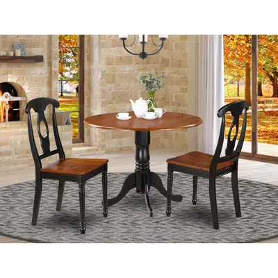 East West Furniture 3 Pc Small Kitchen Table Set- Small Table And 2 Dining Chairs