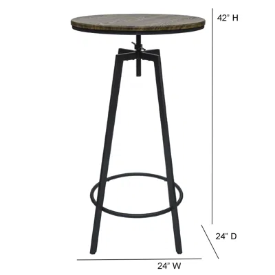 Csp Commerical Seating Products Swivel Wood Top Table Chairs, Black