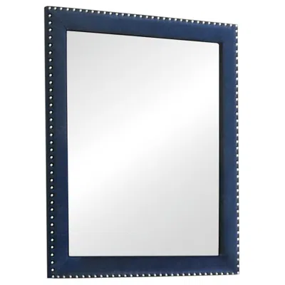 Coaster Co. Of America Melody Rectangular Upholstered Dresser Mirror Pacific Blue