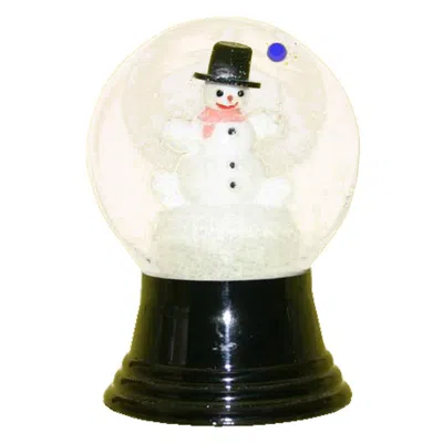 Perz Y Snowglobe - Medium Snowman With Balloon - 5"h X 3"w X 3"d