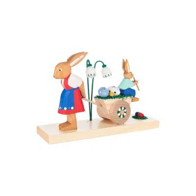 Dreg Eno Easter Figures - Rabbit Mother And Son - 4.5"h X 6.75"w X 2.25"d