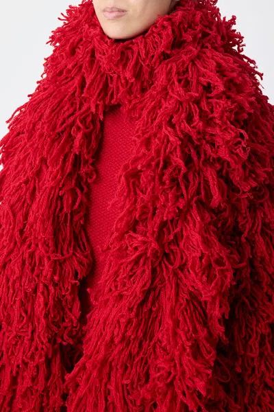 Gabriela Hearst Hargreaves Knit Scarf In Scarlet Red Virgin Wool Cashmere Silk In Scarlet Red