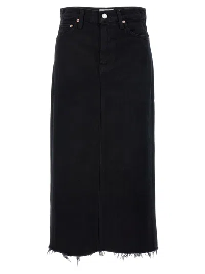Agolde Hilla Denim Maxi Skirt In Blue