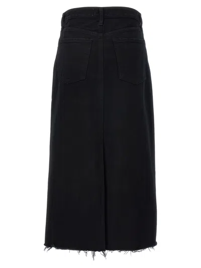Agolde Hilla Denim Maxi Skirt In Blue