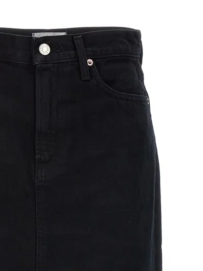Agolde Hilla Denim Maxi Skirt In Blue