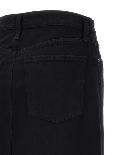 Agolde Hilla Denim Maxi Skirt In Blue