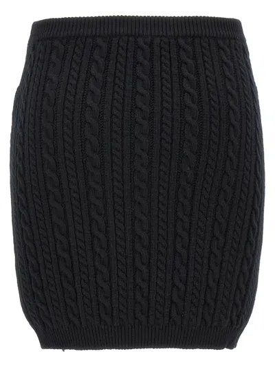 Alessandra Rich Mini Skirt With Jwl Buttons