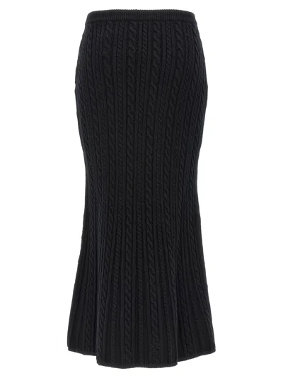 Alessandra Rich Knitted Wool Maxi Skirt