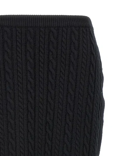 Alessandra Rich Knitted Wool Maxi Skirt