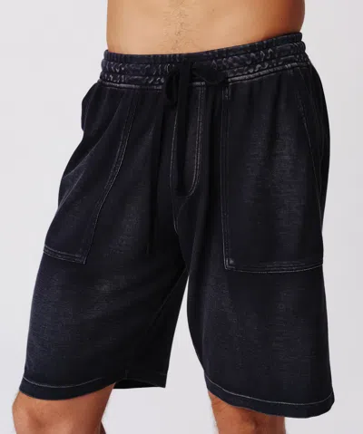 Shop Atm Anthony Thomas Melillo Pique With Wash Patch Pocket Short In Midnight