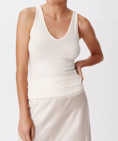 Atm Anthony Thomas Melillo Modal Rib V-neck Tank In Irish Cream