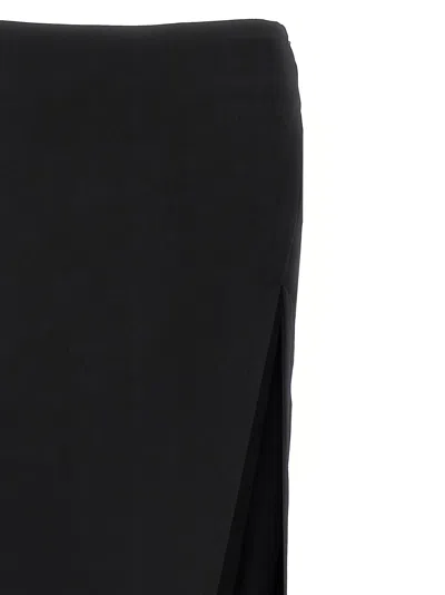 Ann Demeulemeester Black Leather Skirt