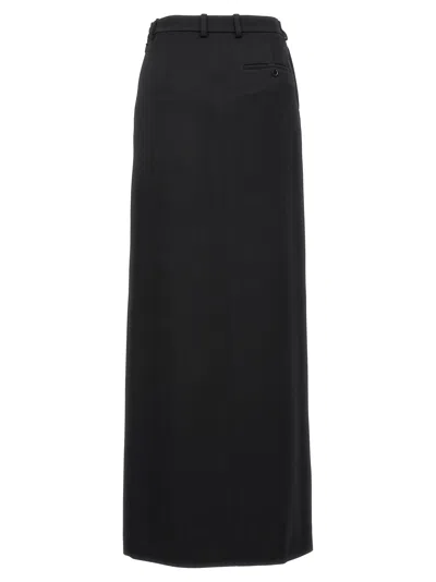Balenciaga Side Slit Tailored Maxi Skirt