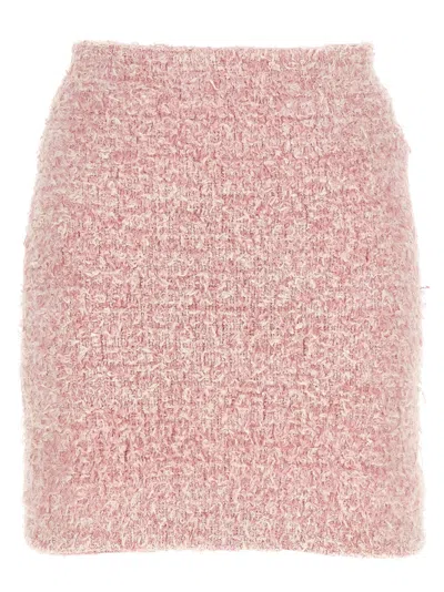 Balenciaga Pink Cotton Blend Tweed Mini Skirt