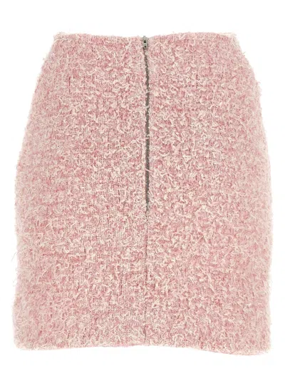 Balenciaga Pink Cotton Blend Tweed Mini Skirt