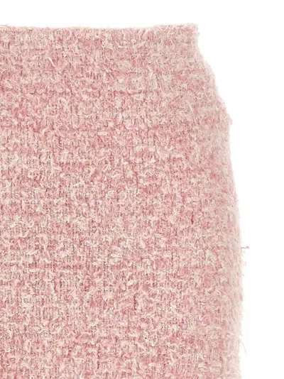 Balenciaga Pink Cotton Blend Tweed Mini Skirt