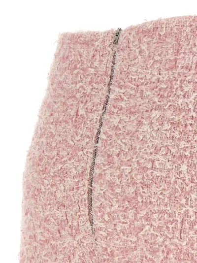 Balenciaga Pink Cotton Blend Tweed Mini Skirt