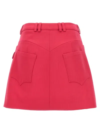Balmain High-waisted Mini Skirt Logo Buttons