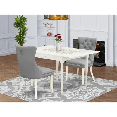 East West Furniture 3 Piece Dining Table Set