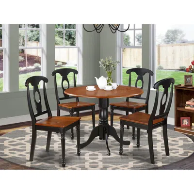 East West Furniture 5 Pc Small Kitchen Table Set-table And 4 Dinette Chairs