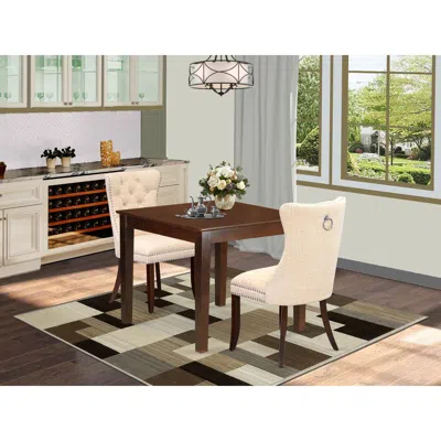 East West Furniture 3 Piece Kitchen Table & Chairs Set