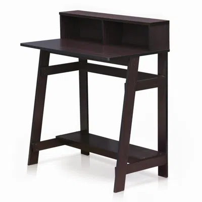 FURINNO 14054DWN SIMPLISTIC A FRAME COMPUTER DESK, DARK WALNUT 