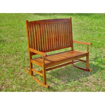 International Caravan Traditional Double Porch Rocker
