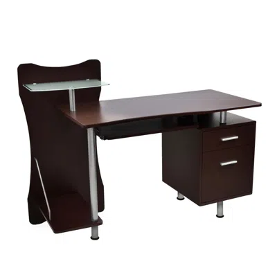 Techni Mobili Stylish Computer Desk With Storage. Color: Chocolate
