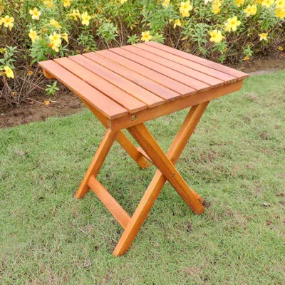 International Caravan Royal Tahiti Acacia 16-inch Round Folding Side Table