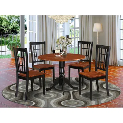 East West Furniture 5 Pc Kitchen Nook Dining Set-kitchen Table And Kitchen4 Chairs