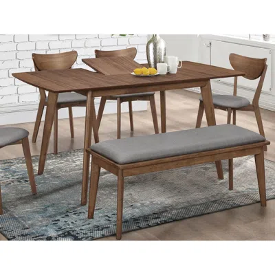 Coaster Alfredo Rectangular Dining Table Natural Walnut