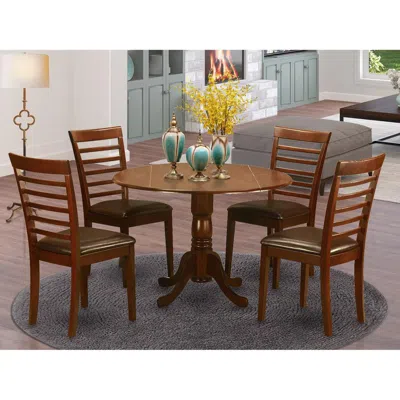East West Furniture 5 Pc Small Kitchen Table And Chairs Set-small Kitchen Table And 4 Dining Chairs