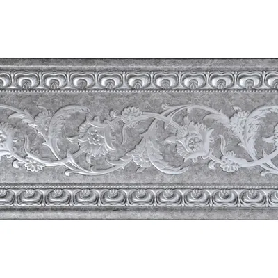 Afd Grey With Silver Chair Rail 94 Inch