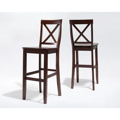 Crosley Furniture X-back 2pc Bar Stool Set Mahogany - 2 Stools