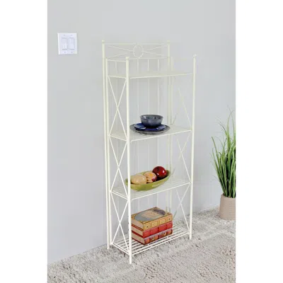 International Caravan 4-tier Iron Folding Bakers Rack