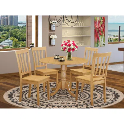 East West Furniture 5 Pc Dinette Set - Dinette Table And 4 Kitchen Chairs
