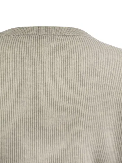 Brunello Cucinelli Ribbed Cashmere Sweater In Multi