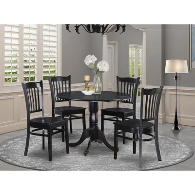 East West Furniture 5 Pc Kitchen Table Set-table And 4 Kitchen Chairs
