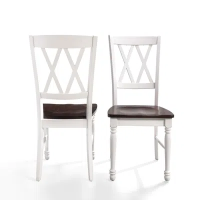 Crosley Furniture Shelby 2pc Dining Chair Set Distressed White - 2 Chairs