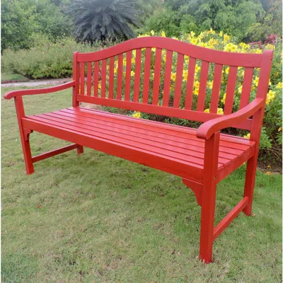 International Caravan Royal Fiji Acacia 59-inch Camel Back 3-seater Bench