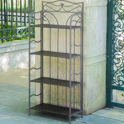 International Caravan Valencia 4-tier 24" Wide Plant Stand