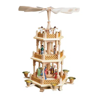 Alexander Taron 16720 - Richard Glaesser Pyramid - 3 Tiers - Nativity - 17.25"h X 12.5"w X 12.5'
