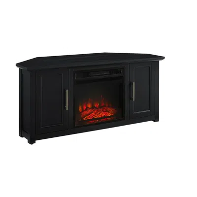 Crosley Furniture Camden 48" Corner Tv Stand W/fireplace Black