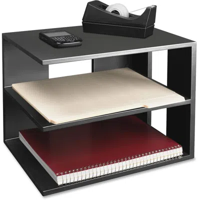 Victor 1120-5 Midnight Black Corner Shelf - 13.5" Height X 13.5" Width X 10.5" Depth - Desktop - Matte Blac