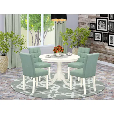 East West Furniture 5 Piece Dining Room Table Set Contain A Modern Kitchen Table