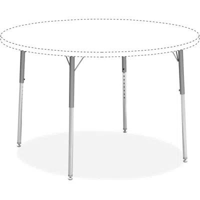 Lorell Activity Table Height-adjustable Leg Kit - 22" To 30"h - 30" Length X 1.1" Diameter - Chrome, Silver