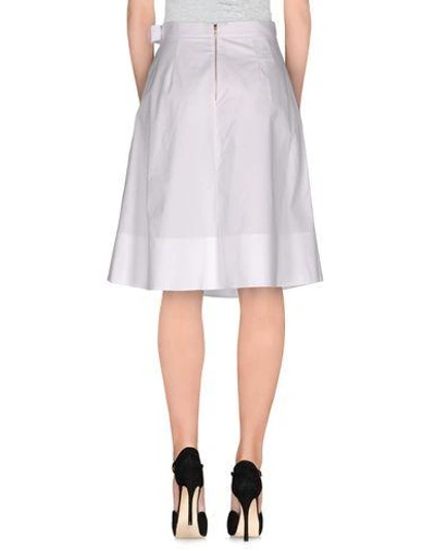 Shop Rochas Knee Length Skirt In White